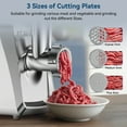 thumbnail image 2 of LINKChef Meat Grinder, 1500W Max Electric Meat Grinder Machine for Home Use, 3 Plates, Sausage Stuffer (White), 2 of 8