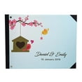 thumbnail image 1 of Darling Souvenir Blue Tree & Love Birds Cage Printed Wedding Guest Book Hardbound Cover Sign In Book Registry Scrapbook-9 x 12 Inches, 1 of 5
