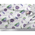 thumbnail image 3 of Soimoi Moss Georgette Fabric Nest,Feather & Artistic Bird Print Fabric by The Yard 42 Inch Wide, 3 of 3