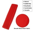 thumbnail image 2 of Motoforti 4 Pcs Flannel Car Shoulder Seatbelt Pad Covers Universal Red 23x6cm, 2 of 7