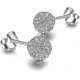 thumbnail image 1 of Pendientes de plata con forma de bola de discoteca de cristal pavé de 8 mm para mujer, inspirados en Shamballa., 1 of 4