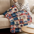 thumbnail image 3 of Independence Day Gnome Blanket Super Soft Throw Blankets July 4th Cute Gnome Blue Truck Country Star USA Flag Blanket Lightweight Cozy Warm Fuzzy Plush Microfiber Blankets for Couch Bed Sofa 60X80inch, 3 of 6