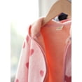 thumbnail image 2 of WIBACKER 1-6Y Toddler Girl Polar Fleece Jacket Baby Girls Fall Winter Hooded Coat Long Sleeve Warm Outerwear - Pink Love Heart, 2 of 8