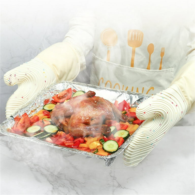 LEXON Silicone Cooking Gloves Heat Resistant Oven Mitts 