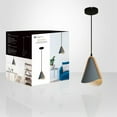 thumbnail image 3 of Xtricity - Pendant Light, 7.5 '' Width, From the Celeste Collection, Gray and Wood, 3 of 4