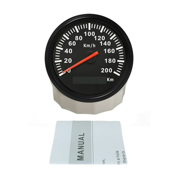 Pulse Signal 85mm Universal 120km/h 200km/h Waterproof Speedometer Odometer Gauge Meter For Car Truck Boat With Red Backlight ,Universal Compatibility