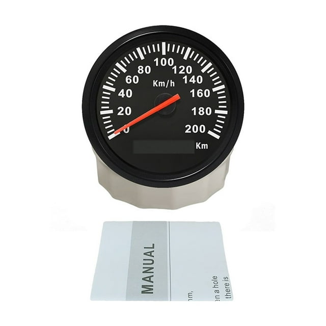 Pulse Signal 85mm Universal 120km/h 200km/h Waterproof Speedometer Odometer Gauge Meter For Car Truck Boat With Red Backlight
