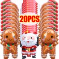 thumbnail image 2 of Globos de aluminio navideños, árbol de Navidad rojo y verde, palo de globo de Papá Noel, decoración de fiesta de cumpleaños para niños, fondo festivo, 2 of 5