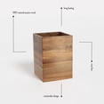 thumbnail image 2 of Acacia Square Waste Basket for Bathroom/Bedroom - 2 Gallons (7.5 Liters) - Elegant Design - Perfect for Home & Office - Compact & Durable - Easy to Clean, 2 of 8