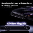 thumbnail image 4 of 240W Fast Charging USB-C Cable Built-in Phone Stand 90° Angled Foldable, Mobile Game Player Friendly, Multi-Functional Charger Cord, Black, 4.9FT, 4 of 6
