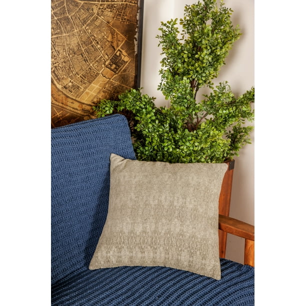Decmode Square Green Throw Pillow With Ikat Pattern 18 X 18 Walmart Com Walmart Com