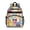 Multicolor Cat Head White Pattern, variant on Multicolor Cat and Flower White Pattern Cute School Backpack Bag for School with Padded Back and Adjustable Shoulder Straps 15.25"x11.5"x5.25"