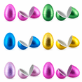 thumbnail image 4 of Set of 6 Large Matte Metallic Easter Eggs Fillable Plastic Hinged Eggs Premium Egg Hunt Set 3.15 Inches, 4 of 6