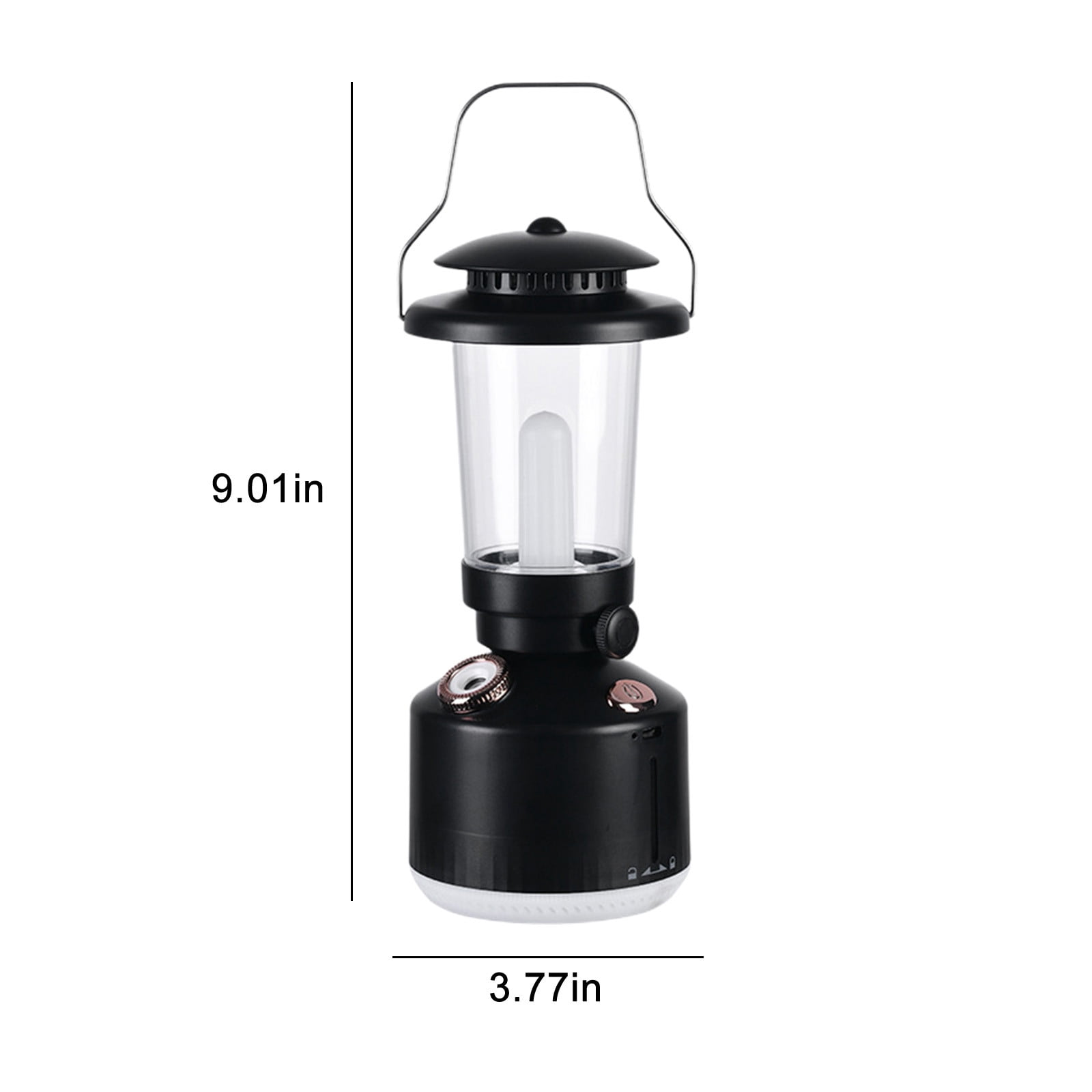 Portable Humidifier with Dimmable Light, 260ML Kerosene Lamp Hanging Cool Mist Humidifiers, 2 Spray Modes, USB Charging Wireless, for Bedroom Indoor Outdoor Camping