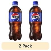 (2 pack) Pepsi Cola Soda Pop, 20 fl oz Bottle