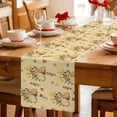 thumbnail image 5 of Table Runner - 48 Inch Long, Easter Rabbits Kitchen Dining Table Runner Dresser Scarves, Spring Yellow Flowers Country Plants Yellow Farmhouse Decor for Coffee Tables Wedding Party Banquet, 5 of 8