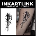 thumbnail image 1 of WWS-Tattoo Tech, 2 Sheets Medium Semi Permanent Tattoo, Adult Art Design Temporary Tattoos, Lasts 1-2 Weeks, Waterproof, Realistic Look, No Adhesive, No Reflection (Dagger Design), 1 of 4