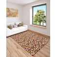 thumbnail image 3 of Unique Loom Felt Ball Collection Area Rug - Cloud (8' x 10' Rectangle Multi/Blue), 3 of 11