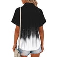 thumbnail image 5 of Xdegoge Floral Print Blouses for Women V Neck Short Sleeve Button Up Shirts Cotton Linen Lightweight Tops Casual Summer Daily Wear Relaxed Fit Flowy Tunic Blouse, 5 of 6