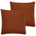 thumbnail image 1 of Throw Pillow Covers 20x20 - Decorative Pillows for Couch Set of 2 Rustic Linen Striped Cushion Cover Soft Large Pillowcase for Bedding Decor, Sofa, Outdoor Farmhouse Home Fall Orange Black, 1 of 6