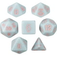thumbnail image 3 of Brybelly GDIC-1172 Winters Dawn Solid Blue with Pink Paint Dice, Set of 7, 3 of 6