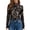 Black, variant on XIAOCHA Women's Sheer Long Sleeve Bodysuit Neck Paisley Print Top Stretchy Elegant Night Out Shirt