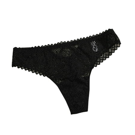 Vblhal Clearance Clothes under $5.00 Womens T-Back Lace Thongs Sexy See Through Hipster Panties G-Strings Lingerie Underwear Panty Low Rise Briefs Tangas