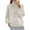 White, variant on YUGYXL Women's Fall Long Sleeve Sweater Turtleneck Cozy Knit Sweater with Pearls Casual Loose Pullover Jumper Tops Gray L