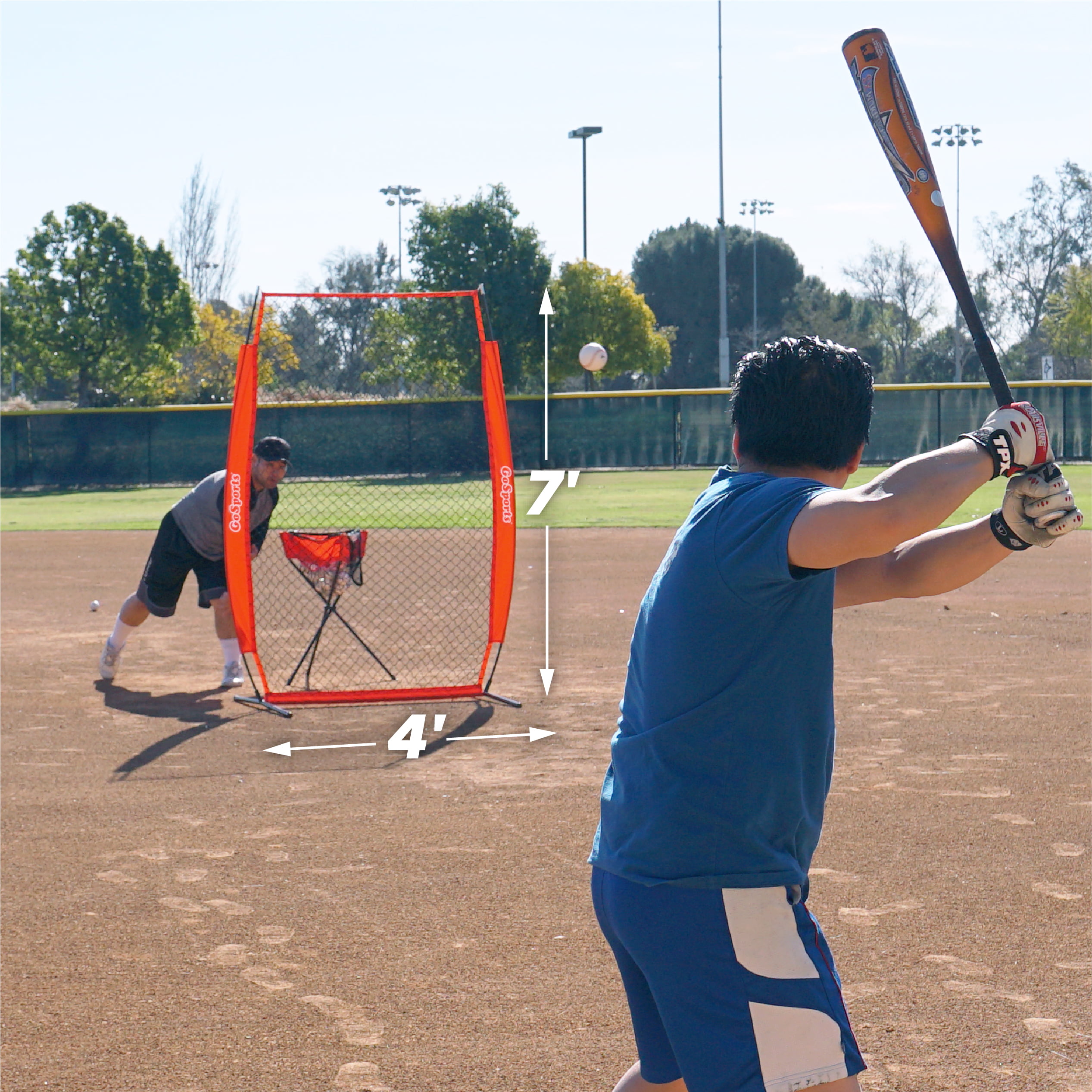 GoSports 7' x 4' I Screen - Baseball  Softball Pitcher Protection Net,  Must Have for Safe Training - Walmart.com