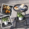 thumbnail image 4 of Outsunny Round Garden Table, 2-Tier Small Side Table, 4 of 10