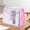 Pink, variant on Reinforced 3D Transparent Snap-Closure Document Pouch, Waterproof Plastic Office File Bag for A4 Papers, Holds 500 Sheets, 6 Colors