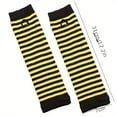 thumbnail image 1 of CHUANK Festive Striped Winter Arm Sleeves - Fire Ninja Style - Women‘s Fashion Accessory - Hand Wash or Dry Clean - Elastic Material - Knit Pattern - Suitable for Outdoor Use - Decorative, 1 of 7