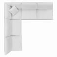 thumbnail image 2 of Modway Commix 5-Piece Down Filled Overstuffed Performance Velvet Sectional Sofa in White, 2 of 5