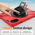 thumbnail image 7 of For Xiaomi Redmi Pad 2 Case 11 inch 2025, 360 Hand Strap, Shoulder Strap, Kickstand, Rugged Drop Protection, Red, 7 of 7