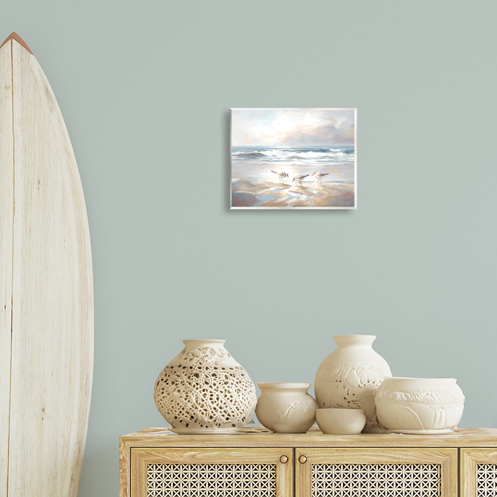 Stupell Industries Blue Haven Bay Coastal Painting Unframed Art Print Wall Art, 14 x 11