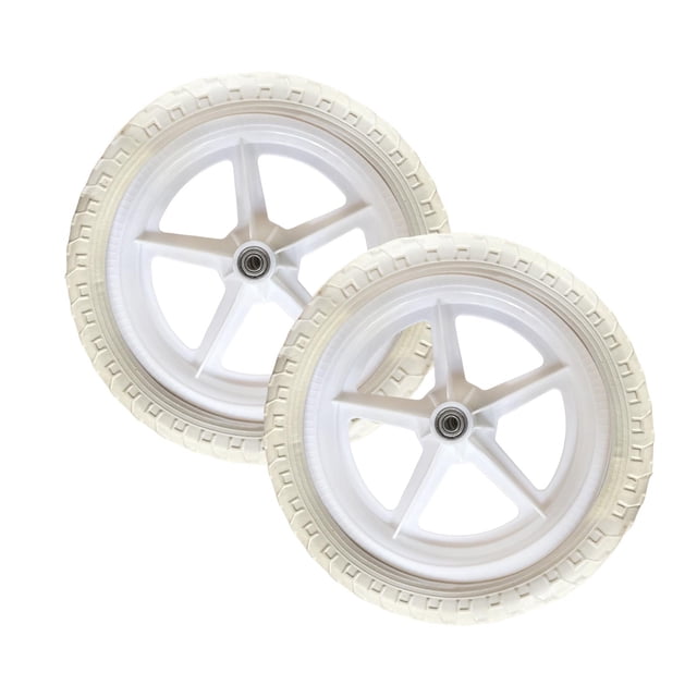 Bicicleta de equilibrio para niños de 2 ruedas y 12 pulgadas, ruedas de apoyo para ciclismo, bajo nivel de ruido, más suave, Blanco