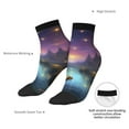thumbnail image 6 of Rocae Magical Bees Twilight River for Premium Adult Socks,Comfortable, Breathable, and Durable Socks, Perfect for Everyday Wear, 6 of 7