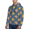 thumbnail image 3 of Lsque Cute Turtle Pattern Casual Men's Hoodie,Hooded Sweatshirt with Kangaroo Pocket,Pullover Hoodie-Small, 3 of 7