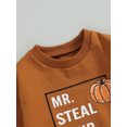 thumbnail image 6 of ZINTAOZT Toddler Baby Boys Halloween Outfits Mr Steal Your Pumpkin Sweatshirts Tops Casual Pants Set 2Pcs Fall Clothes, 6 of 8