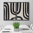 thumbnail image 3 of IDEA4WALL Framed Wall Art Print Set Black and Gray Geometric Spiral Display Abstract Shapes Illustrations Modern Minimalist Relax/Calm for Living Room, Bedroom, Office - 24"x36"x2 Black, 3 of 5