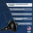 Five Oceans Outboard Motor Muffs, Universal Outboard Motor Flusher, Black PVC Marine Grade Round