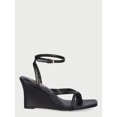 thumbnail image 3 of Scoop Women’s Angled Strappy Wedge Sandals, 3 of 6