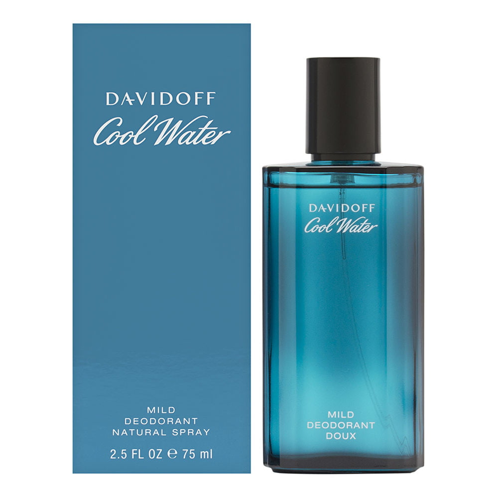 Cool Water by Davidoff Men 2.5 oz Mild Deodorant Spray (Glass Bottle) -