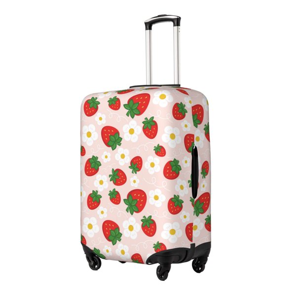 Fotbe Strawberry Floral Funda Protectora para Equipaje, Antirrayones y Resistente a la Suciedad, Compatible con Maletas de 18 a 32 Pulgadas-Large