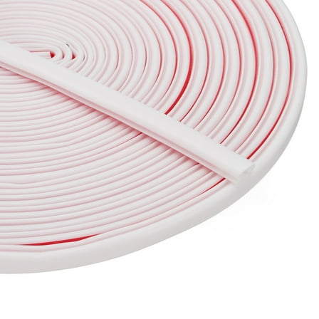 Rubber Weather Stripping Door Seal Strip 39 Feet, Self-Adhesive Door Insulation Weather Strip White
