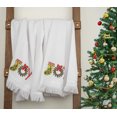 thumbnail image 3 of American Soft Linen, Joy Lettering Emboidered Turkish Cotton White Hand Towel Set, 20x30 Inch, 3 of 6