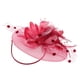 thumbnail image 2 of de malla con cintas de malla y s para mujer Pillbox Knot Derby Hat Vino rojo Zulema Gorra de cóctel de boda, 2 of 8