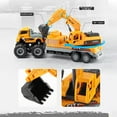 thumbnail image 6 of Construction Toys for Boys, Kids Excavator Crane Toy Construction Trucks Semi Tractor Toys Trailer Lowboy, Toy Trucks for Toddler, Gift for Ages 3 and Up Children Ideal Birthday Party Favor Playset, 6 of 9