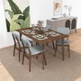 thumbnail image 3 of Adam Modern Solid Wood Walnut Dining Room & Kitchen Table and Chair Set of 4, 3 of 7