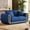 Blue, variant on Wiilayok 67" Luxury Velvet Chesterfield Loveseat, Mid Century Modern 2 Seat Couch with Thick Backrest, Gold Stainless Steel Trim, Beige and Gold for Living Room Office